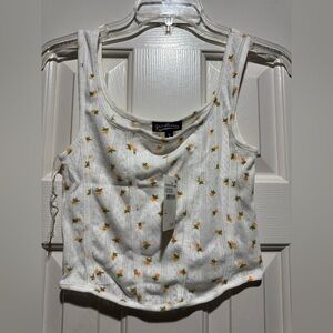 Floral Crop Tank top, S